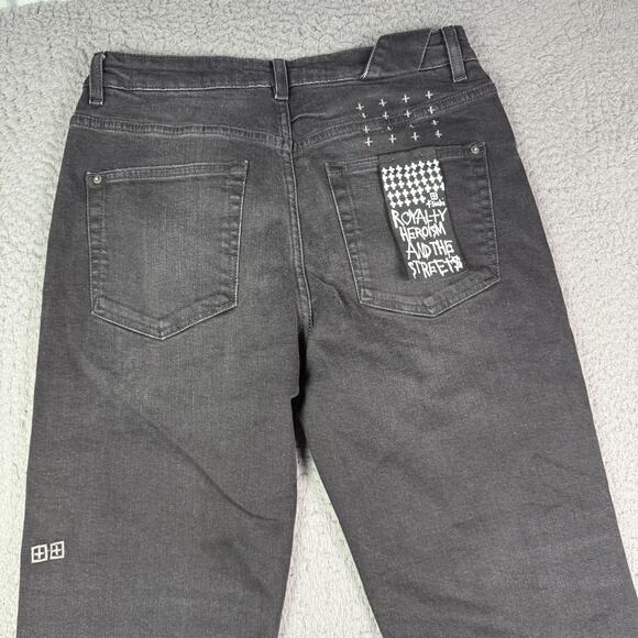 Ksubi Chitch 1999 Boneyard Jeans Mens 30x32 Black Distressed Slim Denim Stretch - Picture 1 of 10